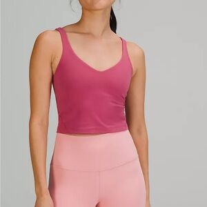 Women's Pink V-Neck Crop Top